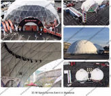 Steel Circle Tube Outdoor Dome Tent Half Sphere Diamater 30m For Celebration